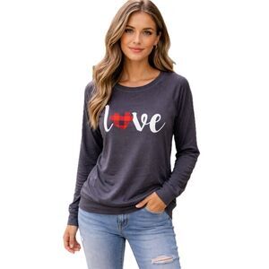 NEW Black “Love” Long Sleeve Top